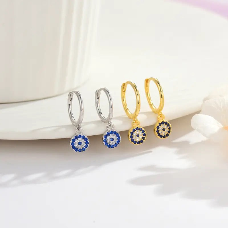 Evil Eye (Round) Hoops