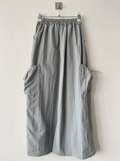 String Cargo Long Skirt