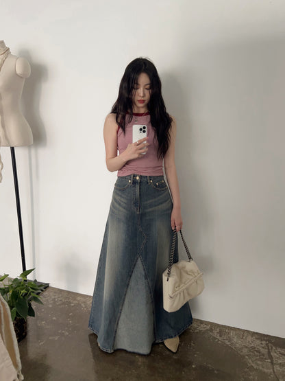 Maxi - Long Denim Skirt