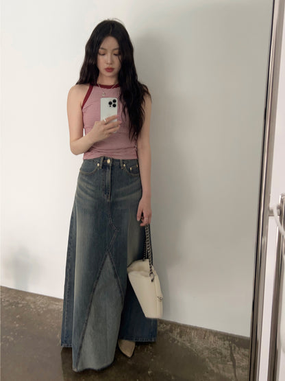 Maxi - Long Denim Skirt