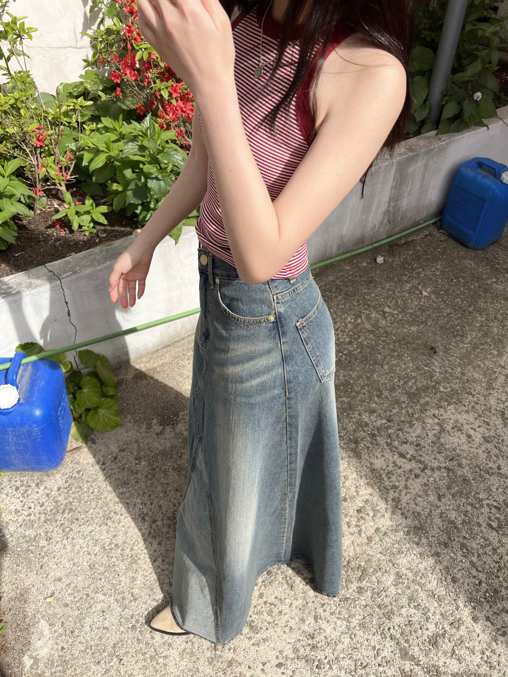 Maxi - Long Denim Skirt