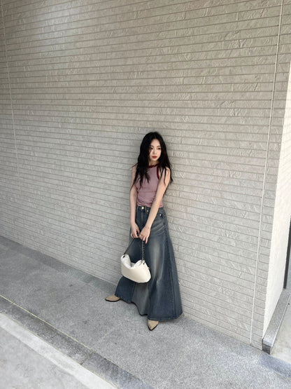 Maxi - Long Denim Skirt