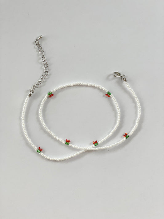 Cherry Beaded Necklace